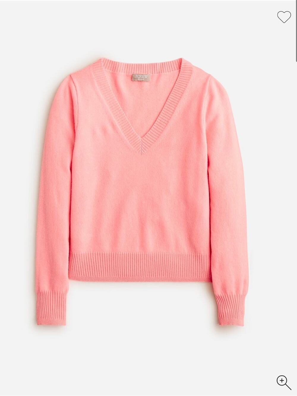 J.Crew Cashmere shrunken V-neck sweater